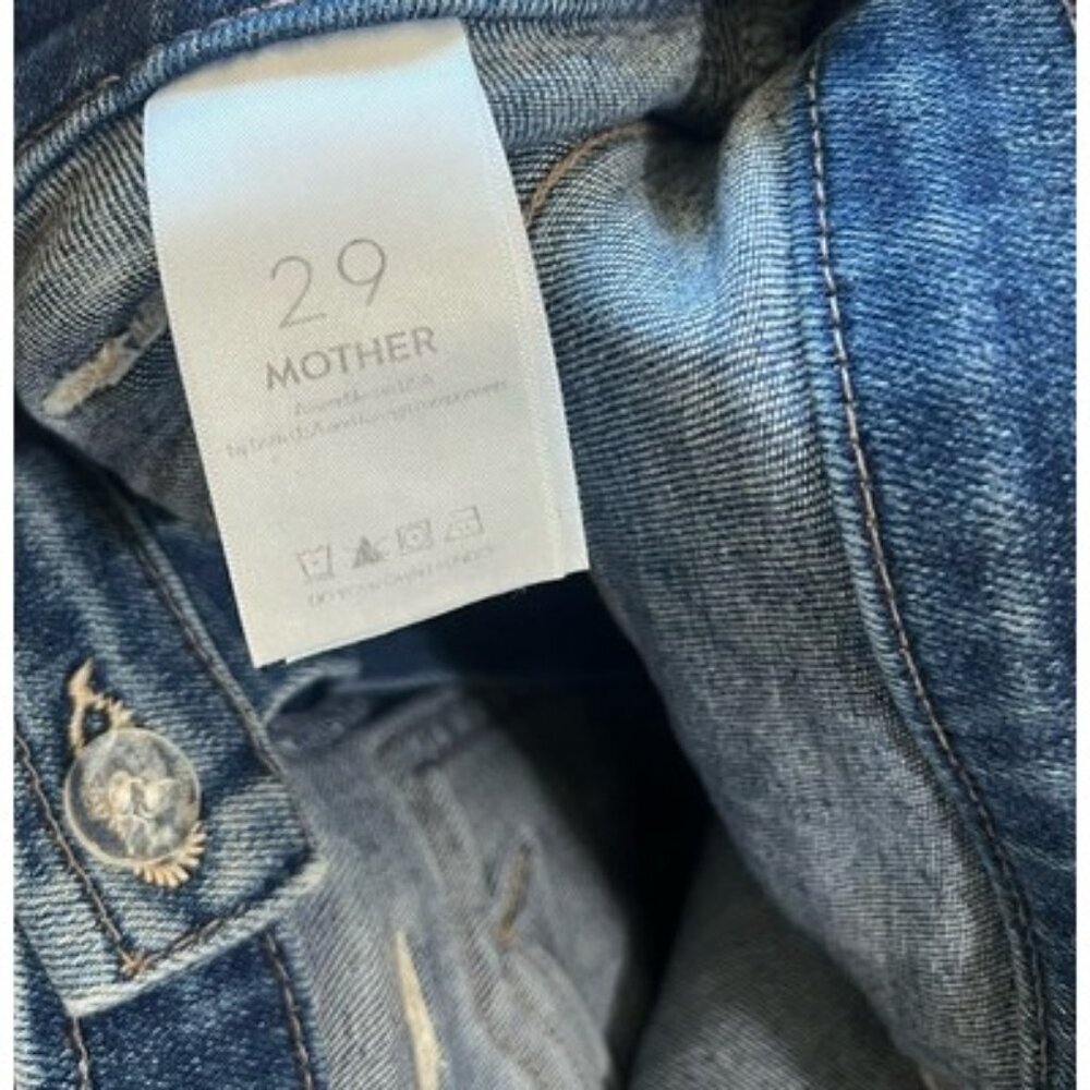 Mother The Tie Patch Rambler Jean Hop On Hop Off Jeans Womens Size 29 Stretch - Picture 4 of 10
